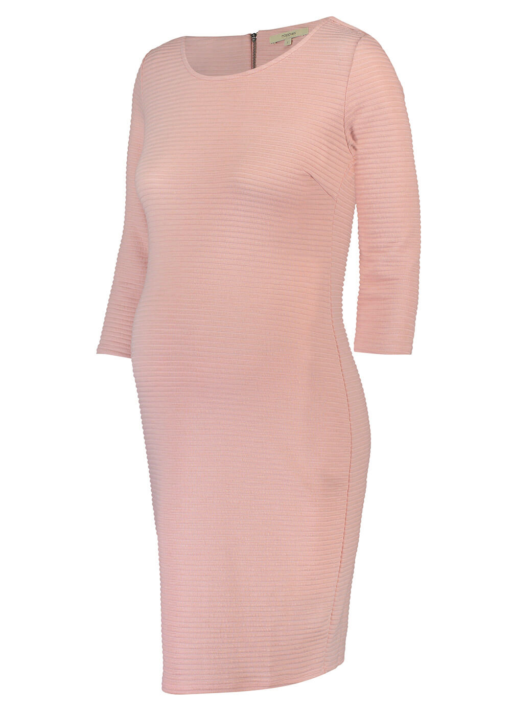 Zinnia Textured Ribbed Pregnancy Dress in Peach by Noppies
