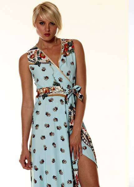 Wrap Dress in Baby Blue