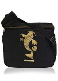 Diaper Dude - Black Faux Suede - Koi