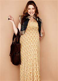 Juliet Dream - Paris Maternity Maxi Dress in Maize Print