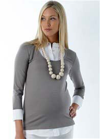 Seraphine - Samantha Mock Layered Maternity Shirt - 2 colours