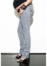 MamaJ - Grace Straight Leg Maternity Jeans in Grey *DENIM SALE*