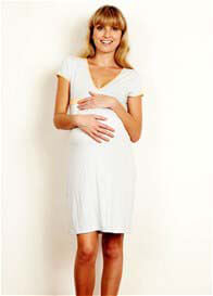 Trimester - Brigida Short Sleeve Lace Trim Maternity Nightie * SUMMER SPECIAL $38.95 *
