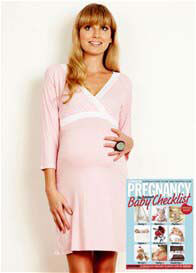 Trimester - Peony Lace Trim Maternity Nightie in Pink