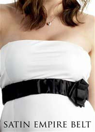 Seraphine - Elya Satin Empire Line Belt in Cream