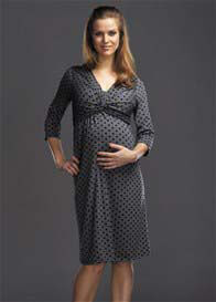 Maternal America - Knot Wrap Maternity Dress in Black - ON SALE