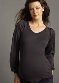 PureT - Long Sleeve Raglan Puff Maternity Tee - 4 colours