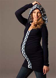 Fillyboo - Hooded Mini Maternity Dress in Navy - ON SALE