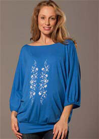 Fillyboo - Embroidered Kimono Maternity Joe in China Blue * ON SALE *