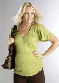 Funmum - Ruched Crossover Maternity Top