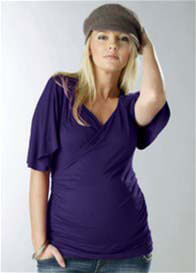 Funmum - Raspberry Crossover Maternity Top * MUST HAVE *
