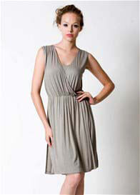 Dote - Stella Draped Nursing Dress in Moss