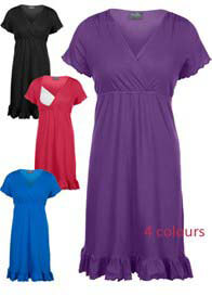 Milk - Crossover Organic Cotton Nursing Nightdress - 2 colours