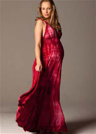 Fillyboo - Tie-Dye Maxi Goddess Dress in Raspberry Swirl