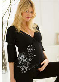 Belabumbum - Dahlia Bamboo 3/4 Puff Sleeve Maternity TOP