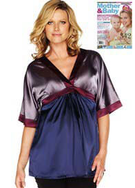 Everly Grey - Isabel Top - Charcoal Plum Navy- ON SALE