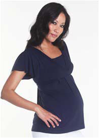Milky Way - Molly Nursing/MaternityTie Top in Navy