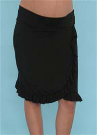 Mayreau - Ruffle Maternity Skirt in Black 