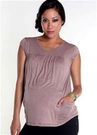 Dote - Lindsay Pocket Nursing Top in Brown