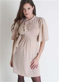 Nuka - Champagne Ruffled Front Dress - ON SALE