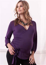 Trimester™ - Ashby Wrap Blouse in Plume