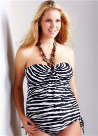 Maternal America - Summer Tankini in Zebra Print - ON SALE