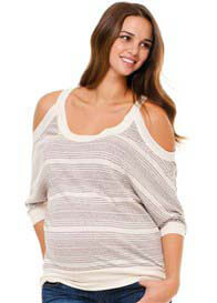 LA Made - 3/4 Sleeve Cut-Out Top - ON SALE