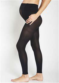 Ambra - Footless Opaque Baby Bump Maternity Tights