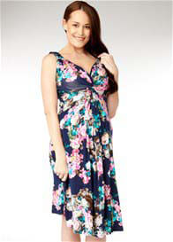 Soon Maternity - Di Knot Dress in Ink Print