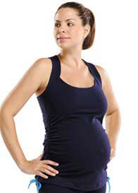Via Prive - Tulip Exercise Tank in Navy