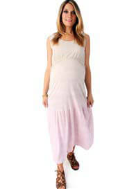 Nuka - Tiered Maxi Dress in Shell