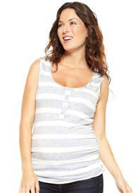 NOM - Grey Striped Nursing Top