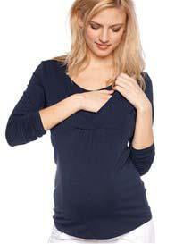 Esprit - Navy Long Sleeve Nursing Top - ON SALE