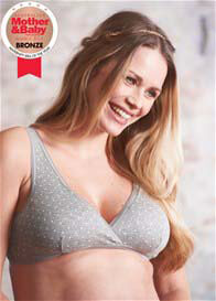 QueenBee® - Marika Grey Polkadot Nursing Sleep Bra