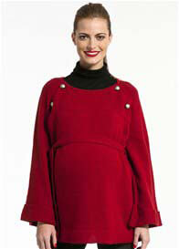 Pomkin - Balthazar Nursing Poncho in Red