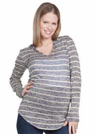 NOM - Aria Hoodie in Indigo Stripes