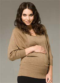 Ripe Maternity - Batwing Knit Top in Caramel - ON SALE