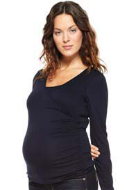 NOM - Surplice Nursing Tee in Navy