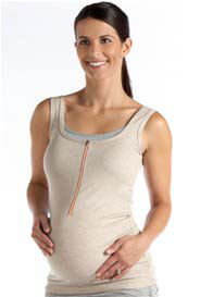 Molly Ades - Zip Nursing Tank in Oatmeal