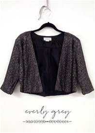 Everly Grey - Ruby Jacket in Silver Shimmer