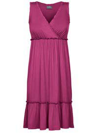 Milk Nursingwear - Cranberry Ruffle Nursing Nightgown