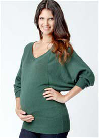 Ripe Maternity - Batwing Knit Top in Alpine Green