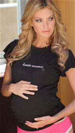 2 chix - Haute Mama Maternity Tee in Black