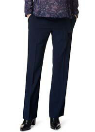 Esprit - Belted Navy Straight Leg Trousers - ON SALE
