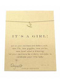 Dogeared - Its a Girl Gold Necklace-Girl