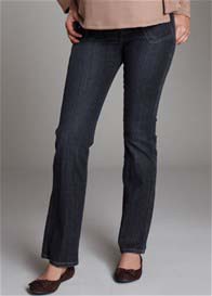 Maternal America - Square Pocket Maternity Jean in Washed Black Denim