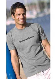 2 chix - Im the Milkman Grey Daddy Tee - ON SALE