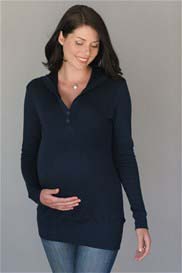 1 In The Oven - Cosy Pointelle Maternity Hoodie - 2 colours - ON SALE