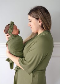 Welcome Baby - Adore 4-piece Robe & Swaddle Set in Khaki