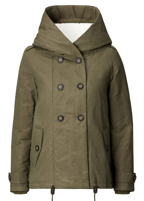 Abby Winter Hooded Maternity Jacket in Olive by Noppies